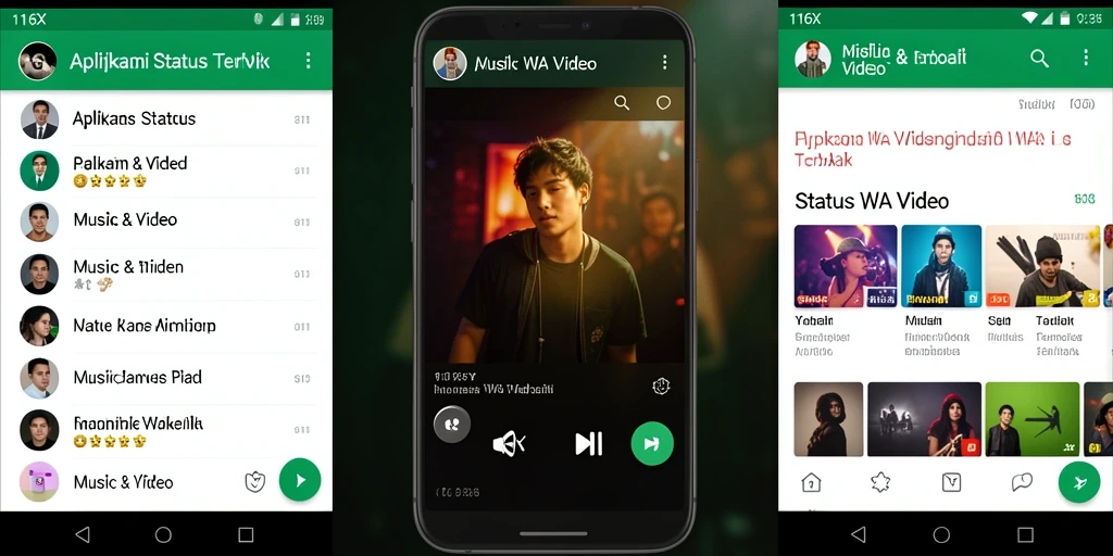 Tampilan antarmuka aplikasi 116X yang user-friendly untuk Status WA Video.