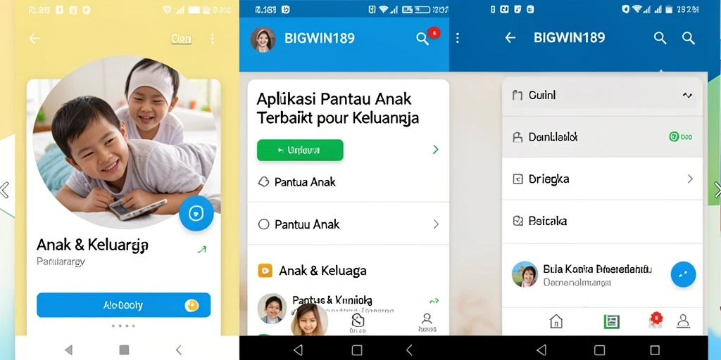 Antarmuka aplikasi BIGWIN189 untuk memantau aktivitas anak yang interaktif.