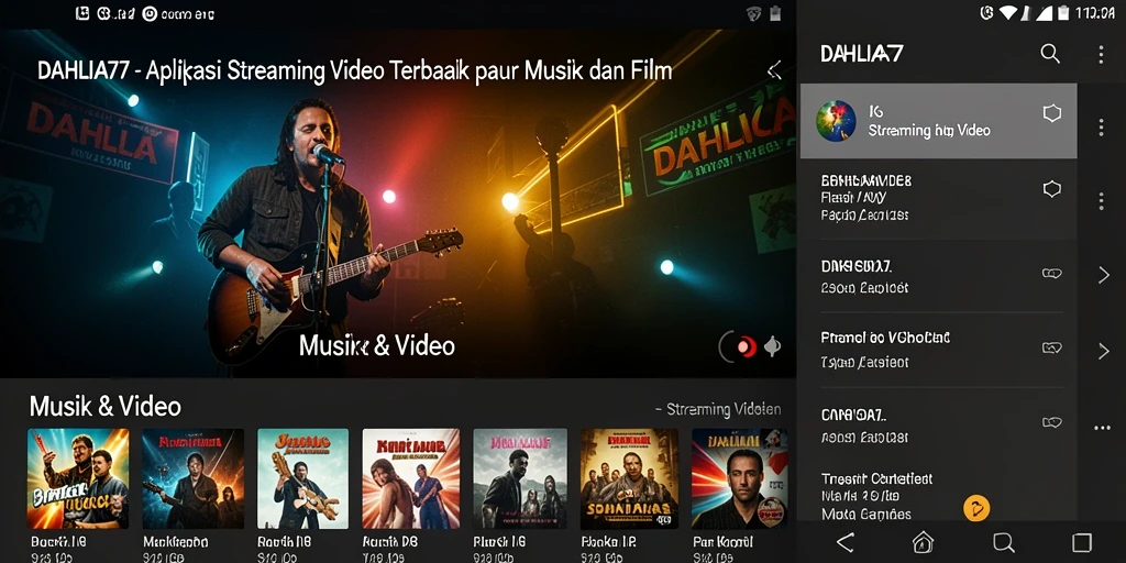Tampilan antarmuka DAHLIA77 untuk pengalaman Streaming Video yang menarik.