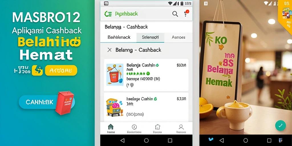 Antarmuka MASBRO12 yang bersih dan mudah digunakan untuk cashback.
