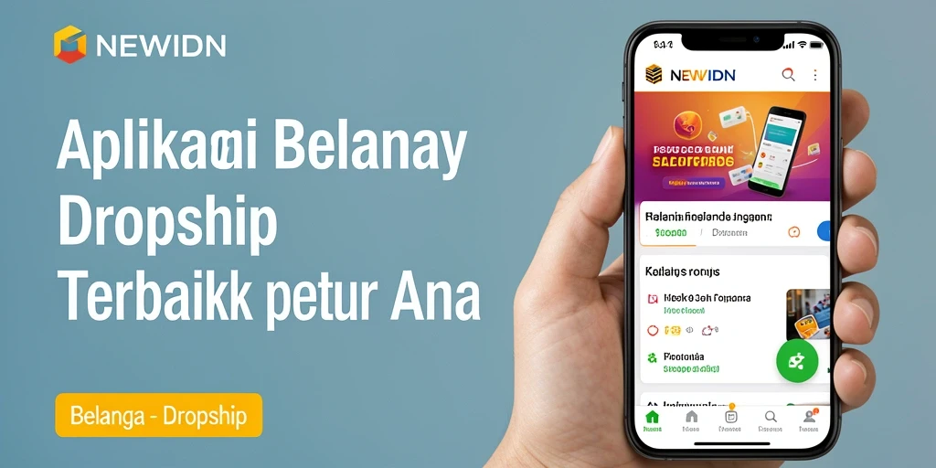 Antarmuka aplikasi NEWIDN yang ramah pengguna untuk belanja dropship.