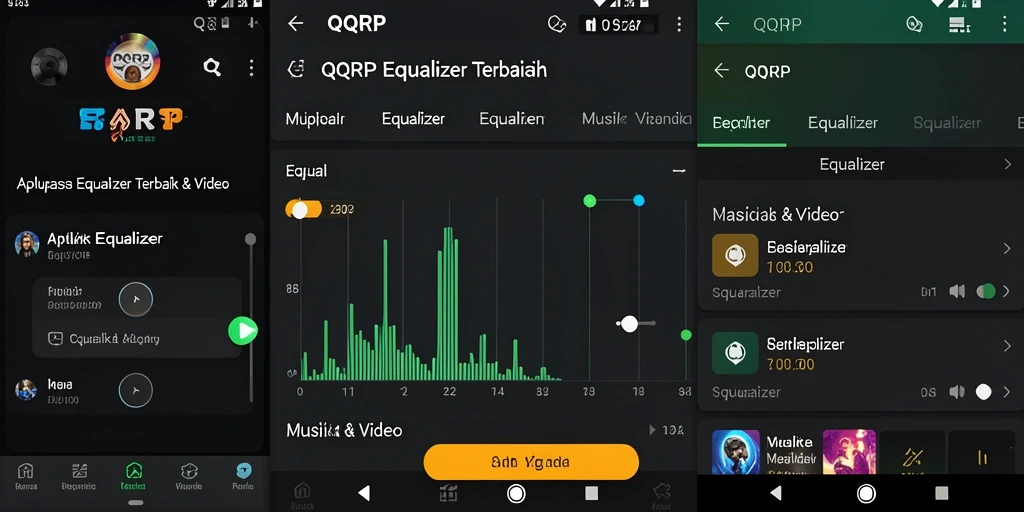 Tampilan antarmuka pengguna aplikasi EQ QQRP yang modern dan intuitif.