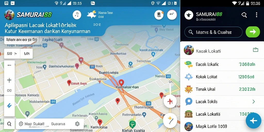 Antarmuka SAMURAI88 yang menunjukkan pelacakan lokasi secara real-time.
