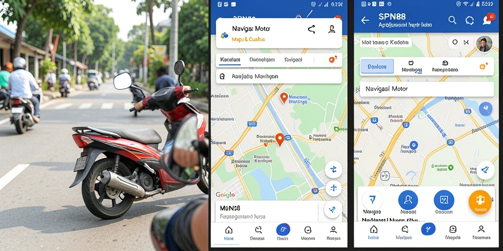 Tampilan antarmuka SPN88 dengan fitur navigasi motor yang canggih.