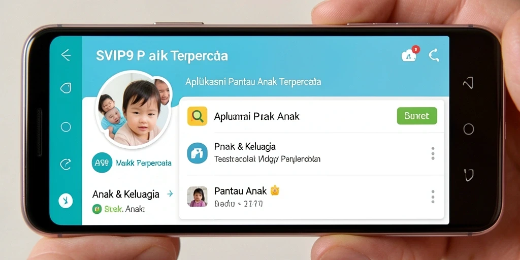 Tampilan antarmuka aplikasi SVIP9 untuk Pantau Anak yang intuitif.