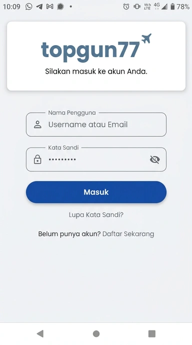 Masuk Akun topgun77 untuk Pengguna Android di Indonesia